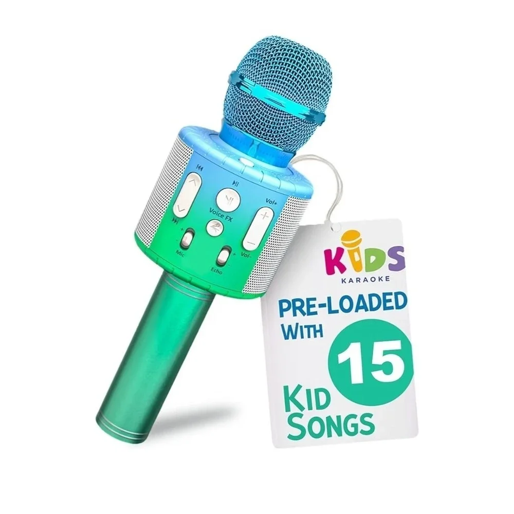 Move2Play Kids Karaoke Microphone w/ Bluetooth & Songs Rechargeable Toy